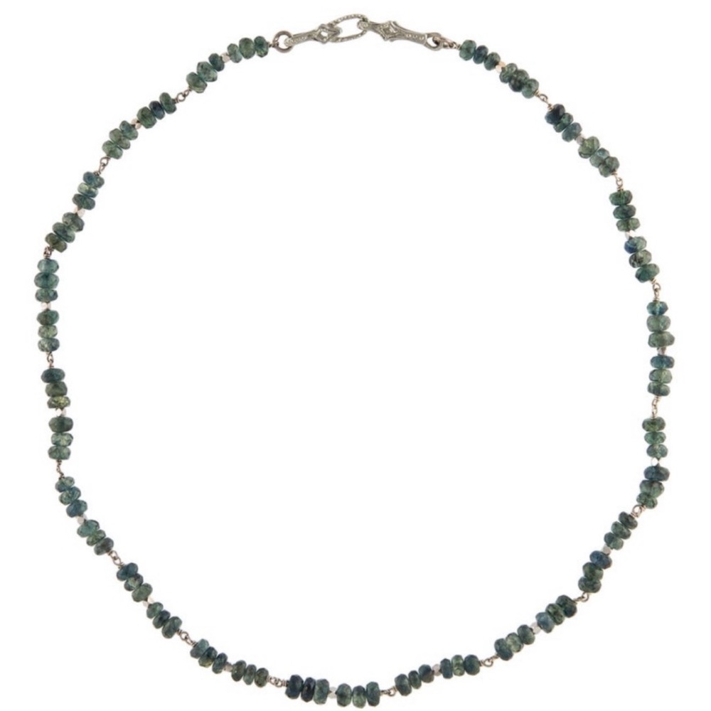 18k Sapphire Bead Necklace - Eve J Alfille